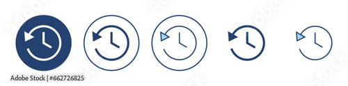 History icon vector. recent event history sign and symbol