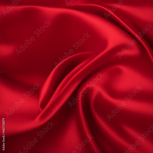 Red color silky texture. AI generated illustration