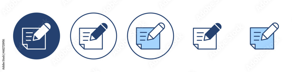 Note icon vector. notepad sign and symbol Note icon vector. notepad sign and symbol