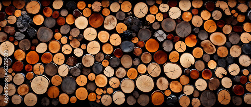 Sliced Wood Logs