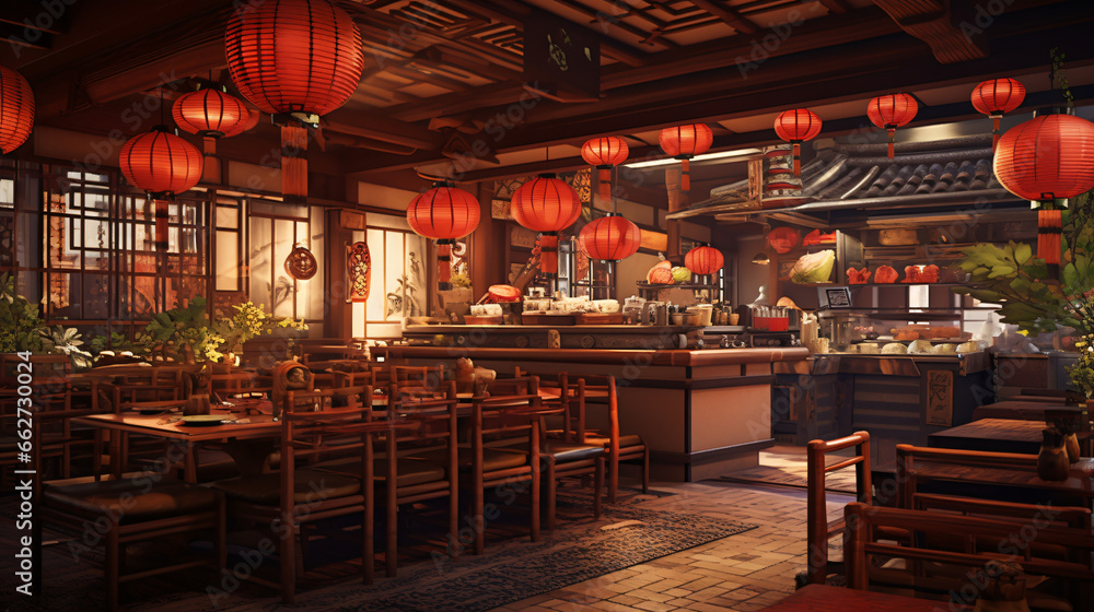 Asian restaurant bar