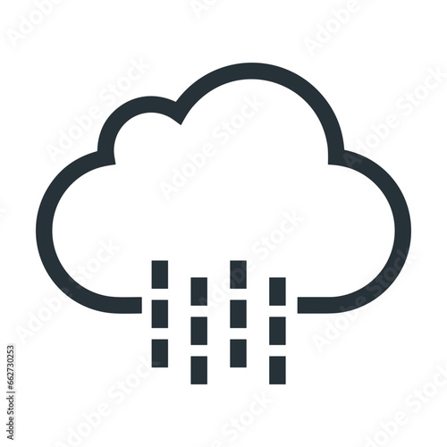 Cloud storage icon symbol vector image. Illustration of the database server hosting cloud system digital design image