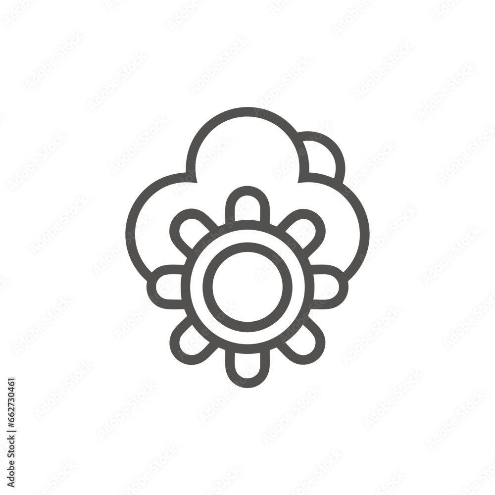 Cloud storage icon symbol vector image. Illustration of the database server hosting cloud system digital design image Cloud storage icon symbol vector image. Illustration of the database server hosting cloud system digital design image