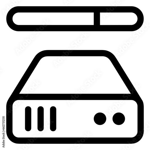 Cloud storage icon symbol vector image. Illustration of the database server hosting cloud system digital design image