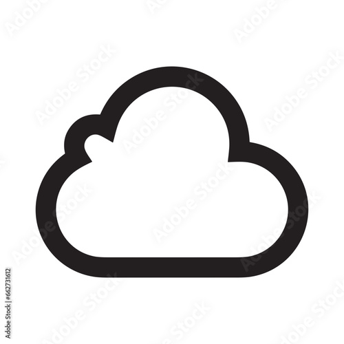 Cloud storage icon symbol vector image. Illustration of the database server hosting cloud system digital design image