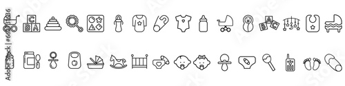 Kids toys icon vector set. Baby illustration sign collection. child symbol or logo.
