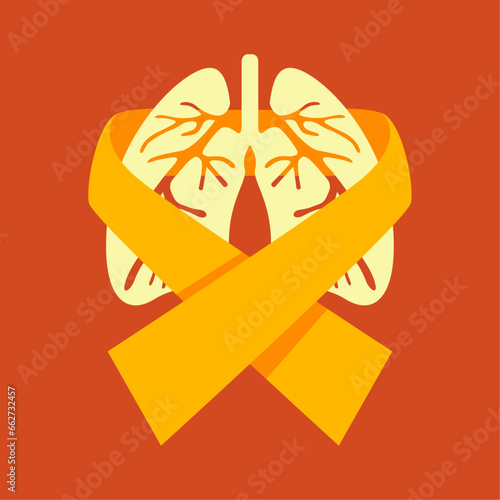 chronic obstructive pulmonary awareness month vector image illustration