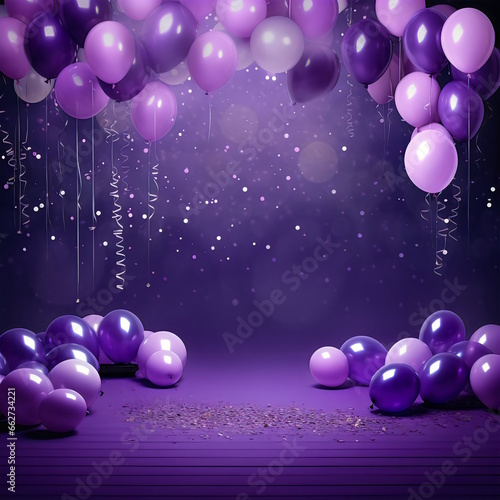 Purple Birthday Party Background.