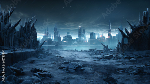 Blackout frozen city