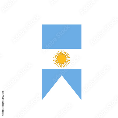 Argentina flag icon vector illustration