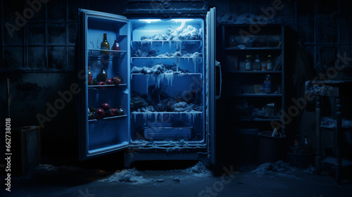 Blue fridge background