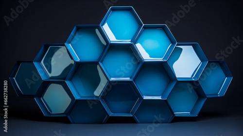 Blue hexagon
