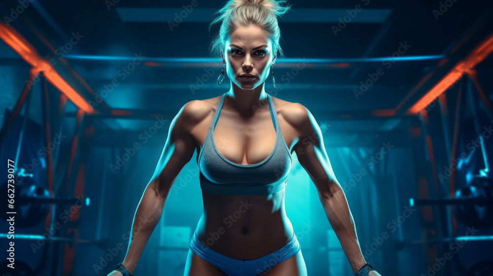 Beautiful sexy girl with muscular body posing. Fitness concept. Beautiful sexy girl with muscular body posing. Fitness concept.