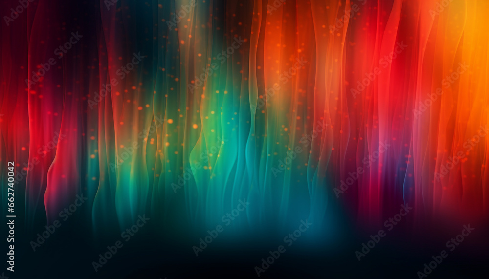 Glowing multi colored backdrop with futuristic design and vibrant colors generated by AI