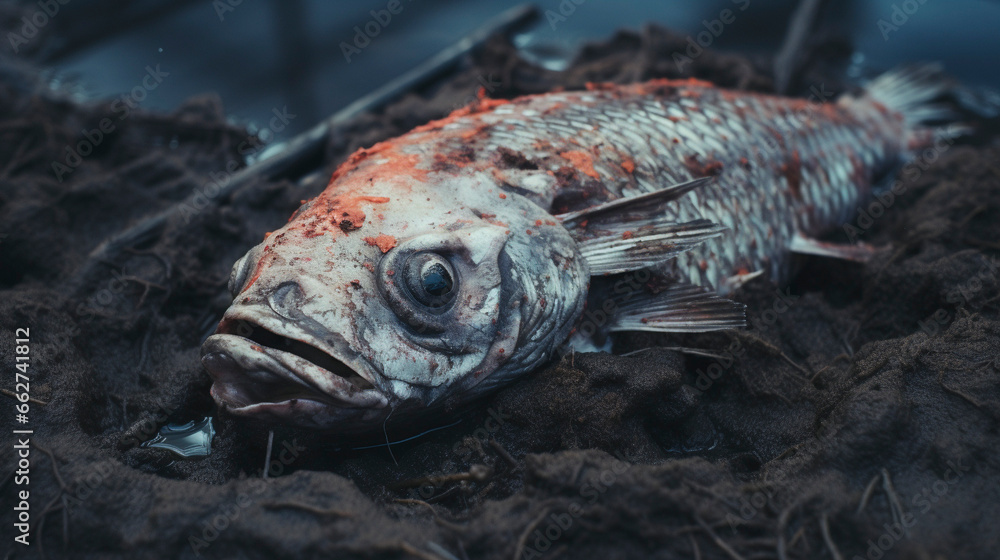 Desolation Below: Fish Navigating the Ravages of an Oil Spill, Generative AI Desolation Below: Fish Navigating the Ravages of an Oil Spill, Generative AI