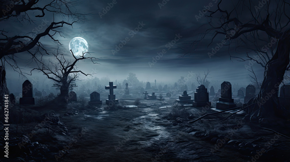 Creepy Cemetery Scene Creepy Cemetery Scene
