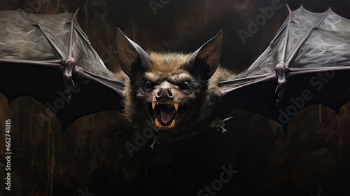 Realistic Bat Portrait Study