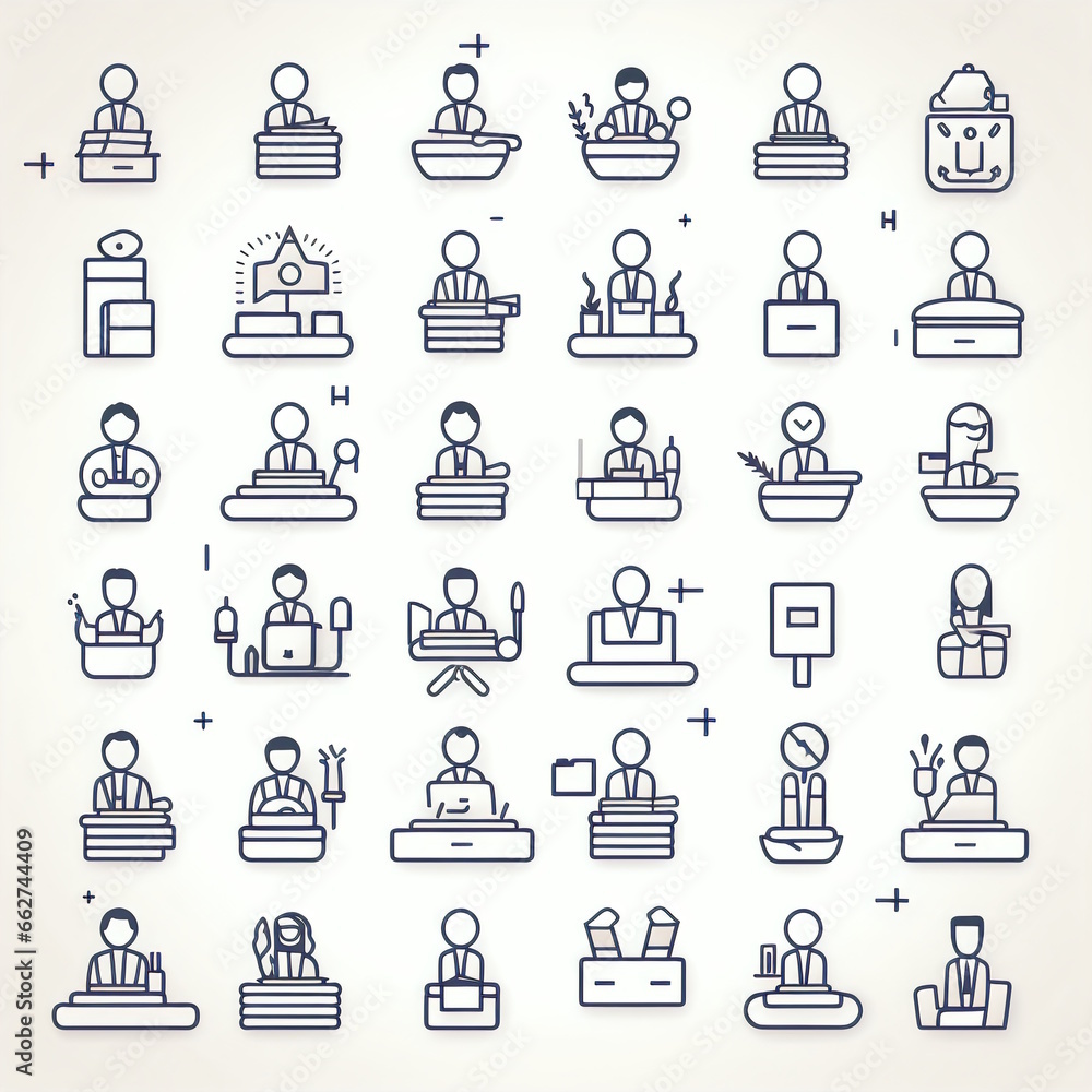 Business Management Home Resources of Team Building, Work Group and Human Resources Outline Icon. Business Management Home Resources of Team Building, Work Group and Human Resources Outline Icon.