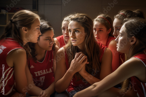 photo of women She coached a girls' basketball team, teaching teamwork and sportsmanship