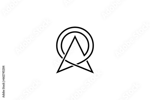 Arrowhead logo design with line art style