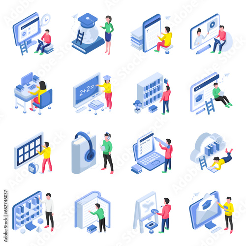 Set of Education Flat Illustrations