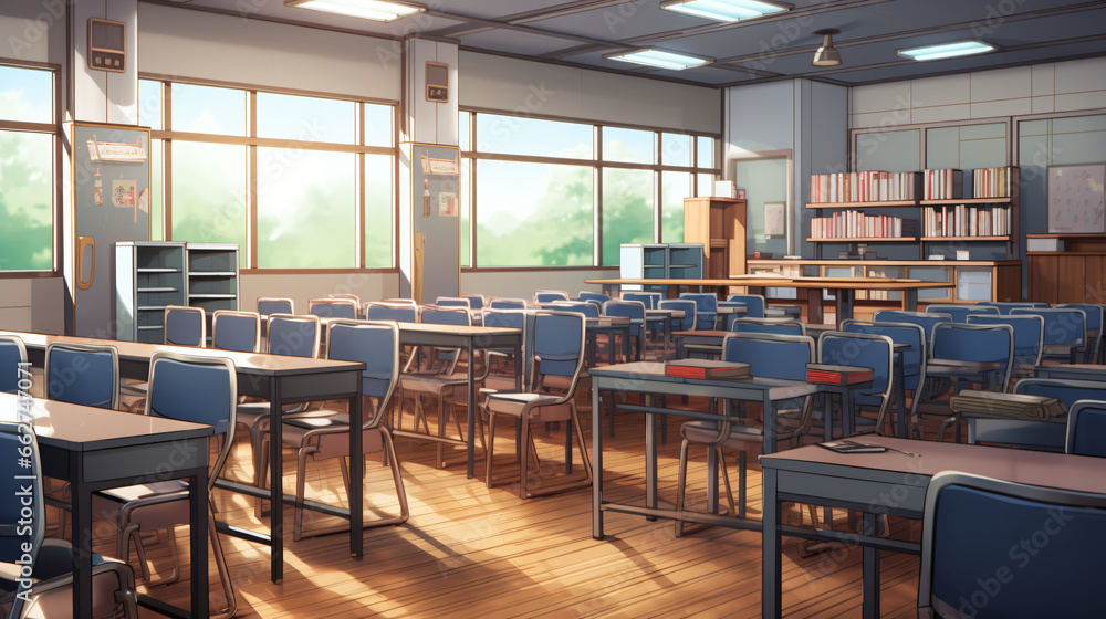Classroom chair anime visual novel