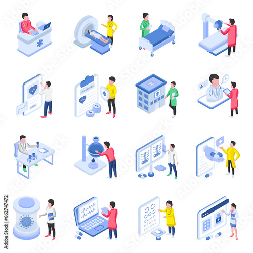 Pack of Medical Flat Illustrations

