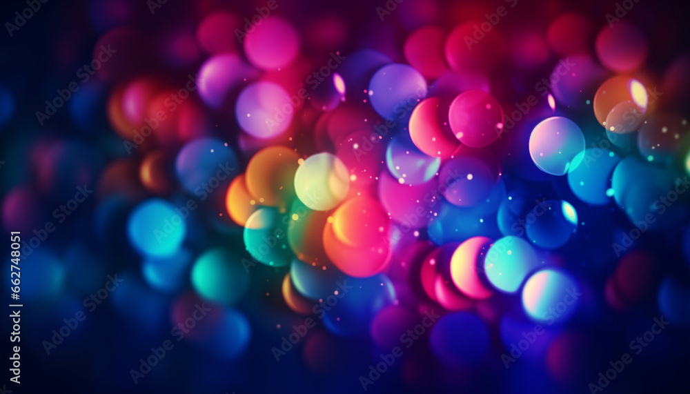 Vibrant colors explode in multi colored abstract celebration backdrop generated by AI