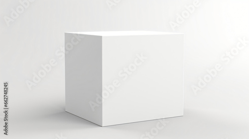 Closeup of white box