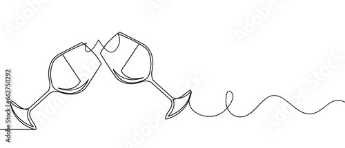 wine glass line art style illustration vector eps 10