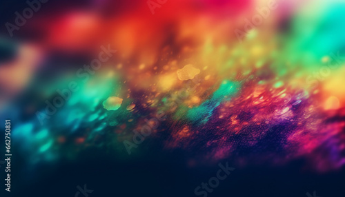 Vibrant colors illuminate abstract space in a multi colored celebration generated by AI