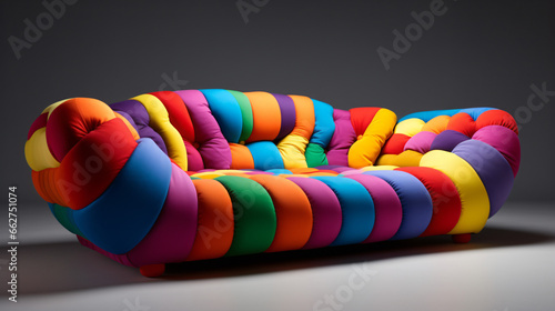 Colorful sofa seat modern