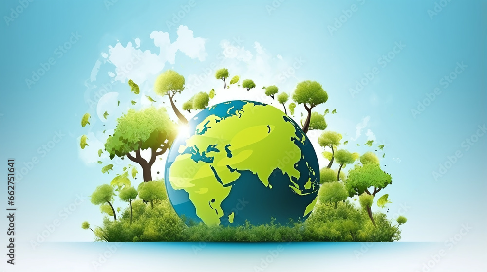 Environmental Sustainability with Trees, Grass and Earth