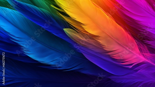 Feathers minimalism bright colors high resolution picture Ai generated art © Manik007