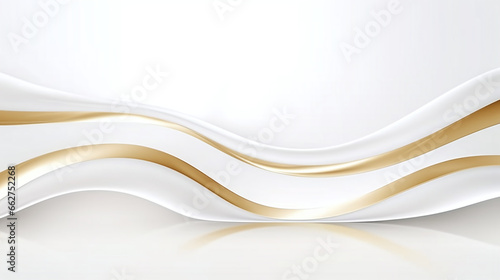 Luxury White and Gold Organic Flowing Background