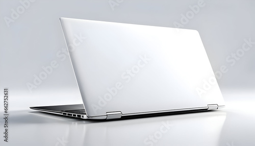 Laptop on white.