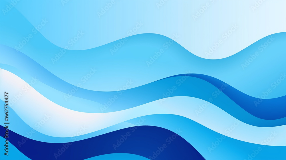 Fototapeta premium Blue and White Abstract Background with Rippling Oceanic Waves