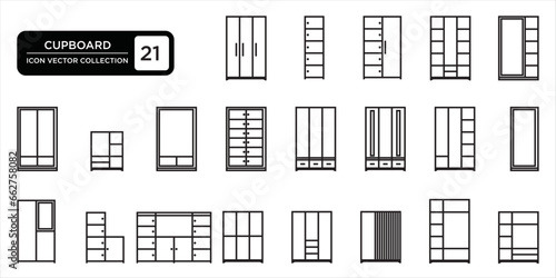 cupboard icon, ,,which can be easily edited and resized, modern vector graphic logo template.