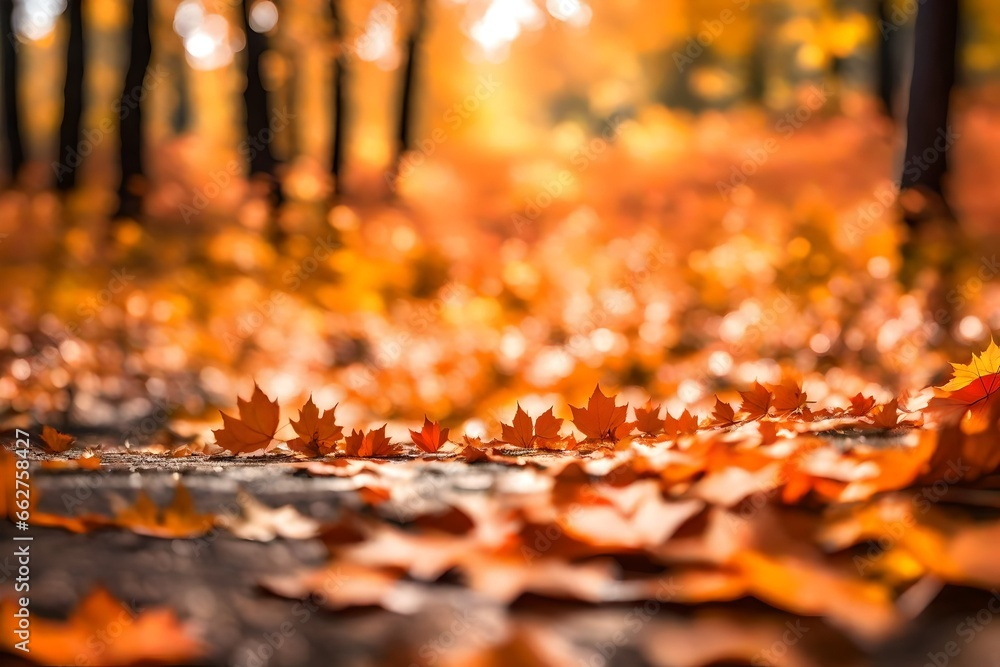 autumn leaves on the ground