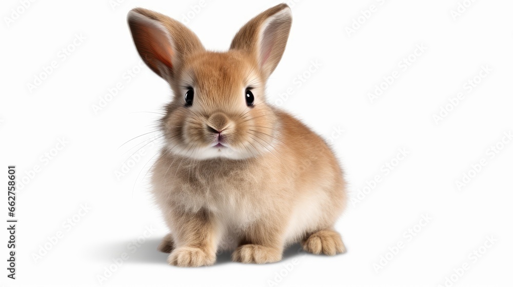 Obraz premium cute bunny rabbit on white background.