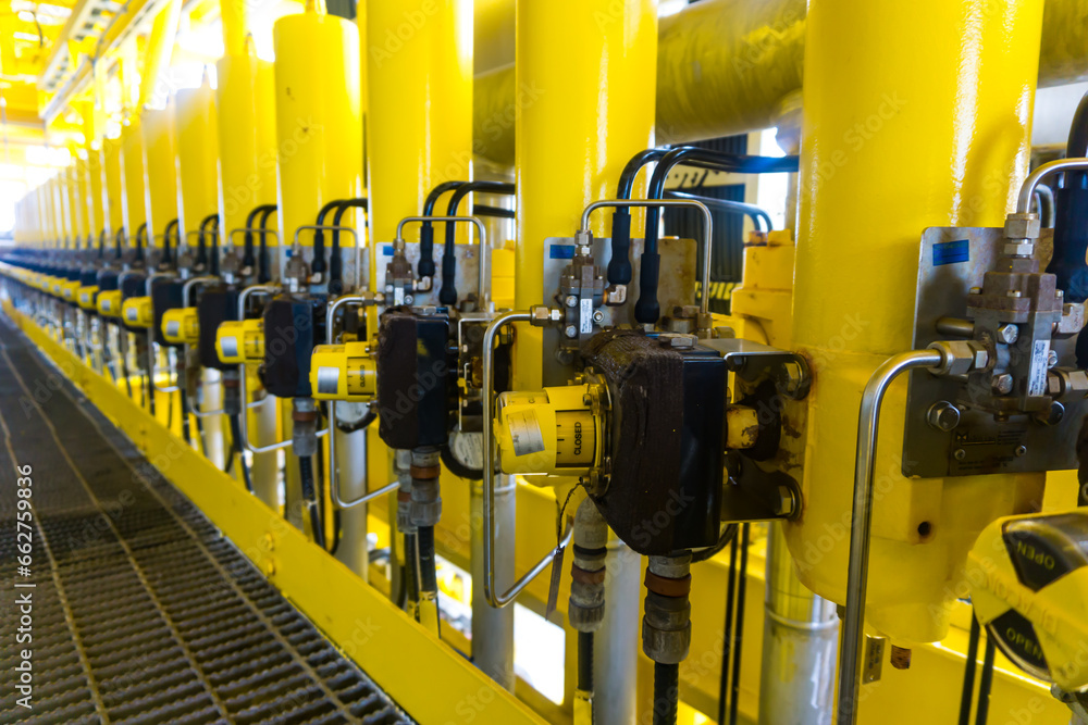 Solenoid control valves on gas and oil well heads are used to control temperature and electrically turn the system on and off. Solenoid control valves on gas and oil well heads are used to control temperature and electrically turn the system on and off.