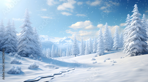 snow covered trees © Muhammad