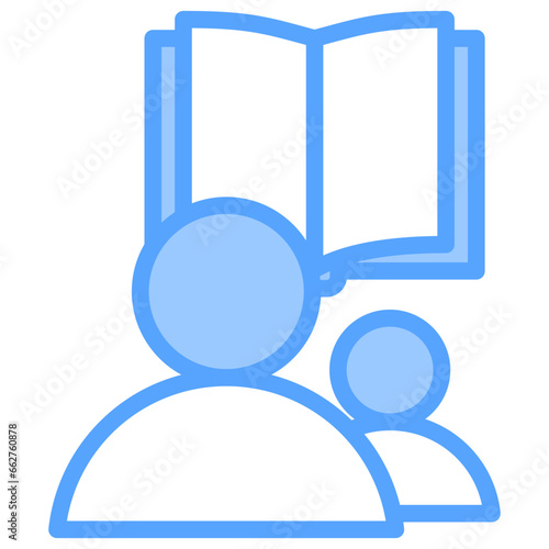 Accompanying Study Blue Icon