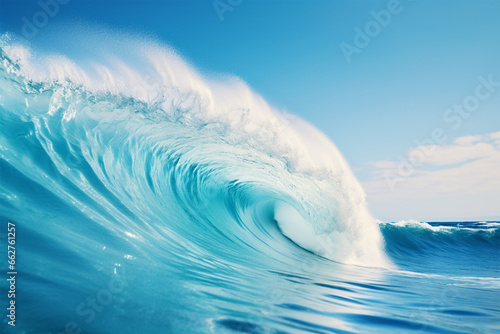 blue sea background high waves