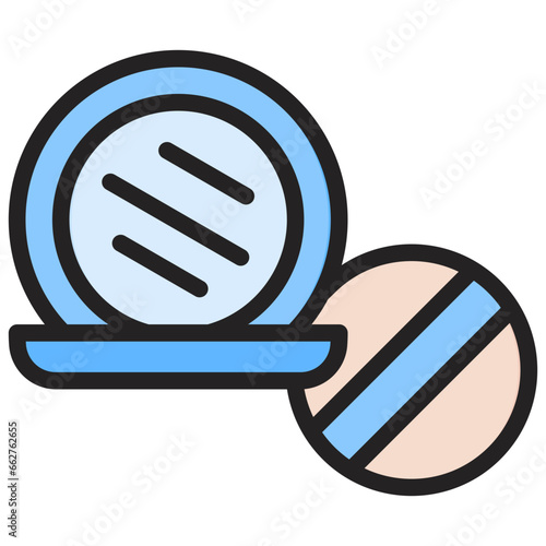 Face Powder Outline Color Icon