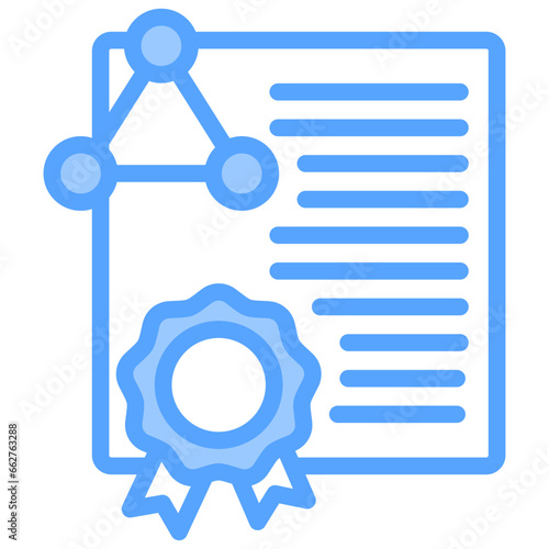 Certificate Formula Blue Icon