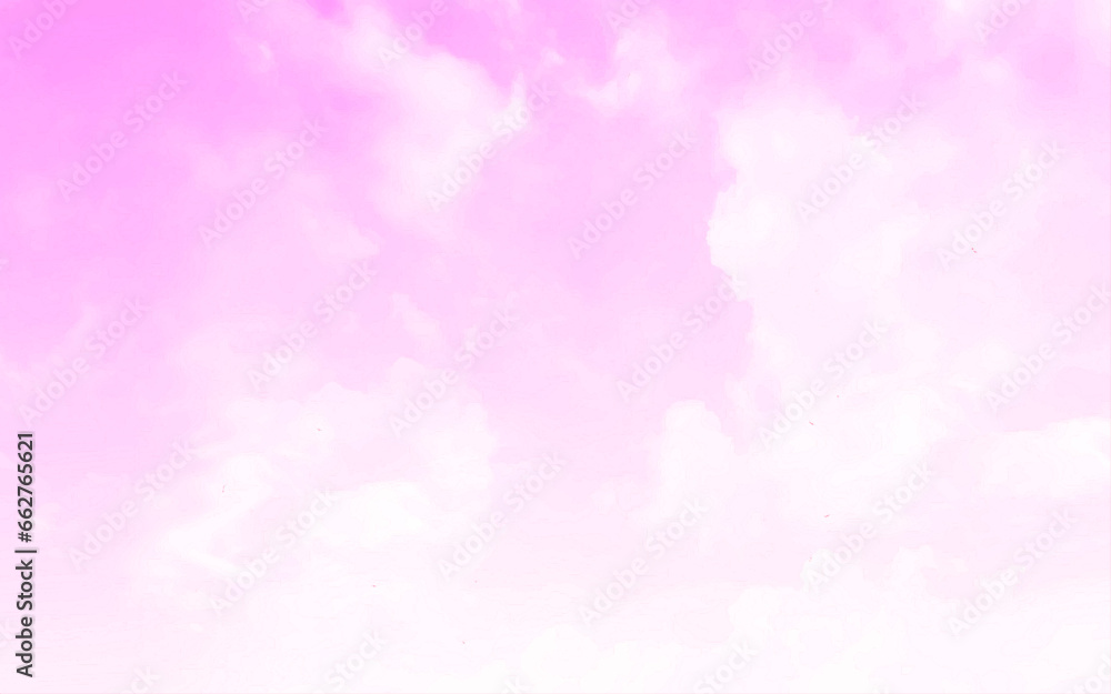 Pink sky background with white clouds. Pink sky with white clouds. valentine's day sweet dream background love and happiness