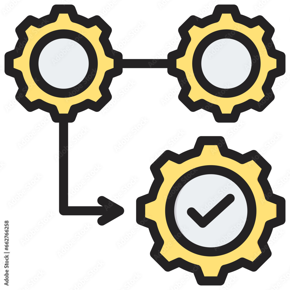 Execution Outline Color Icon Execution Outline Color Icon