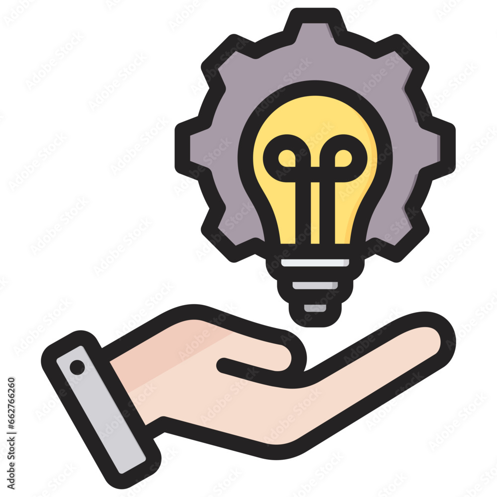 Solution Development Outline Color Icon Solution Development Outline Color Icon
