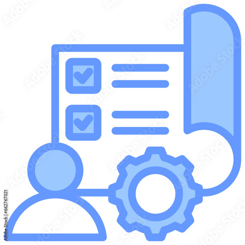 Project Management Blue Icon